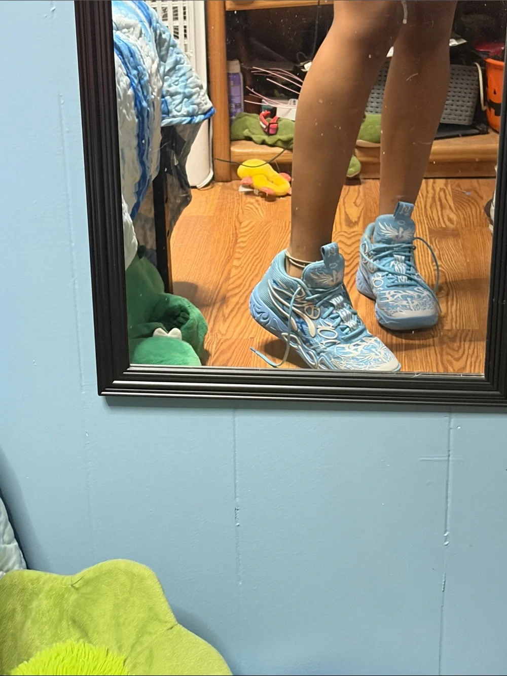 adidas Women's Sky Blue and White Patterned Sneakers
